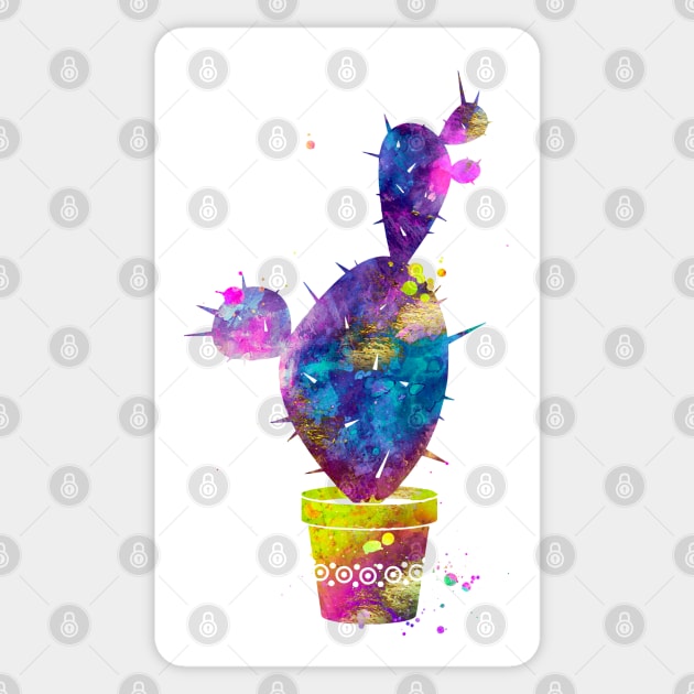 Cactus Watercolor Painting 2 Sticker by Miao Miao Design